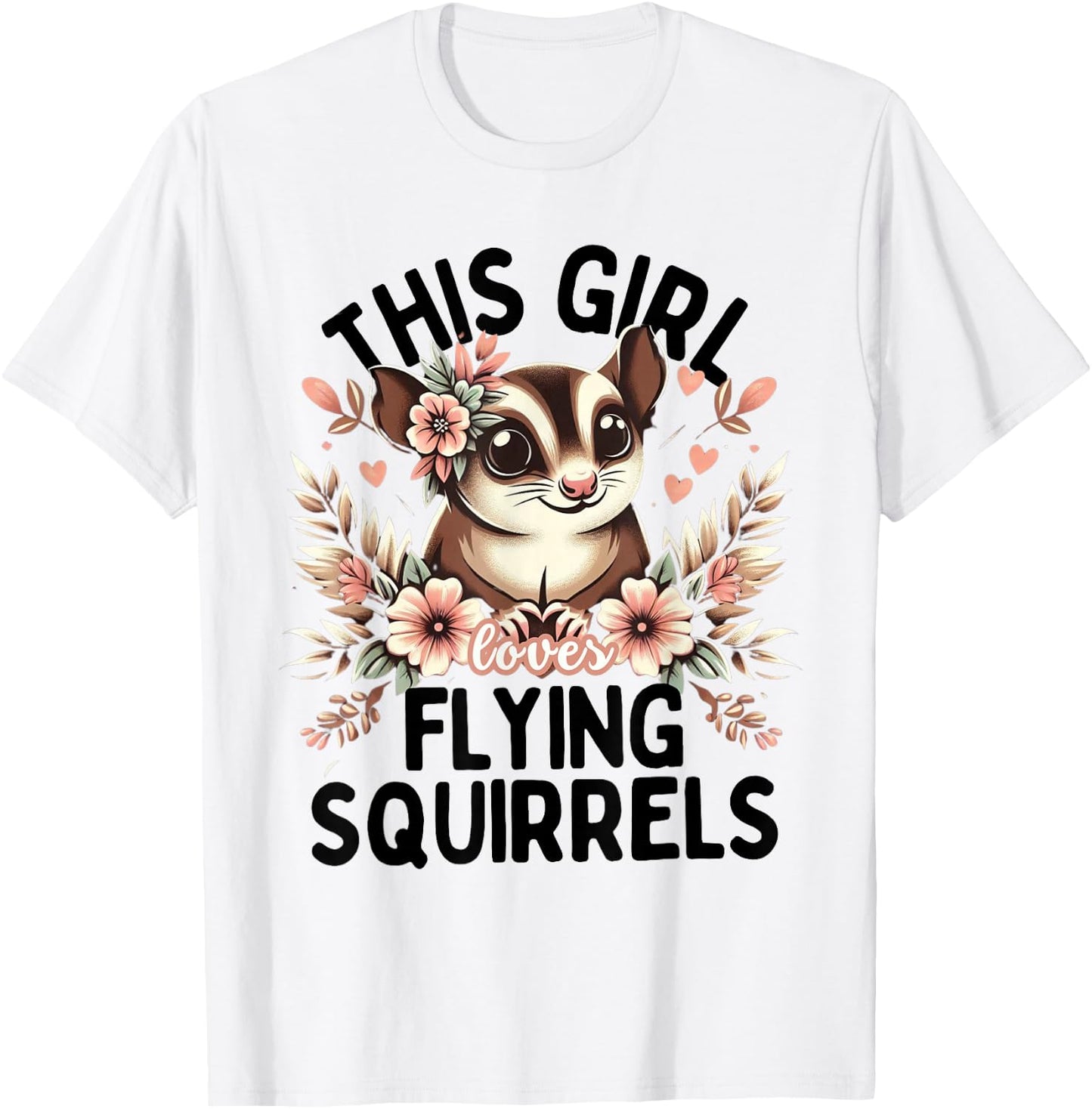 Funny Flying Squirrel Shirt Animal Lover Flying Squirrels T-Shirt - T-Shirt | White