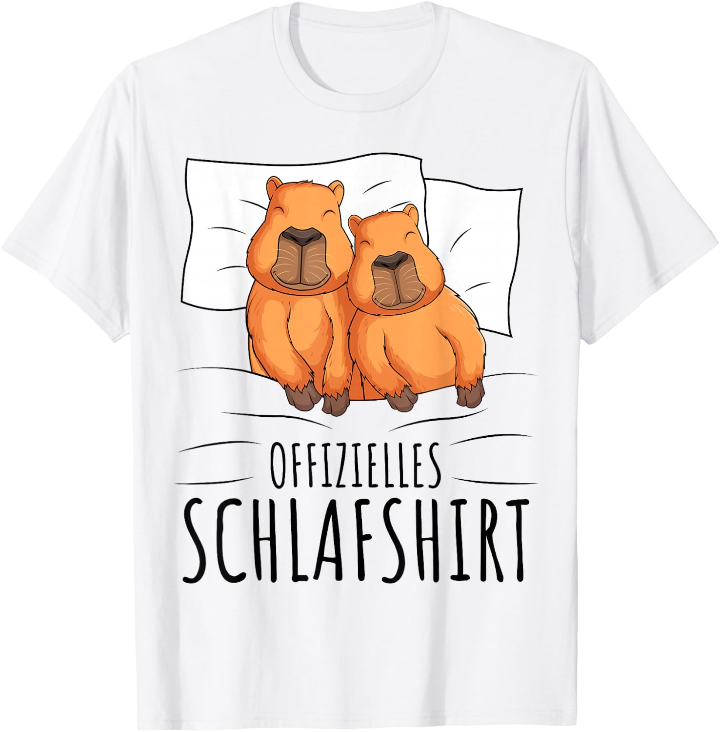 Official Sleep Shirt Capybara Pyjamas T-Shirt - T-Shirt | White