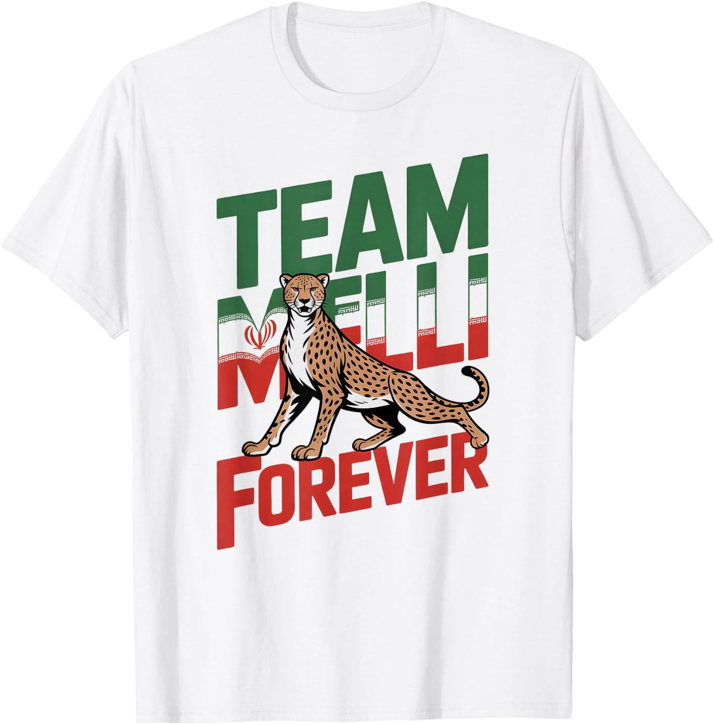 Proud Cheer Iran Team Melli Forever Country Favorite Flag T-Shirt - T-Shirt | White