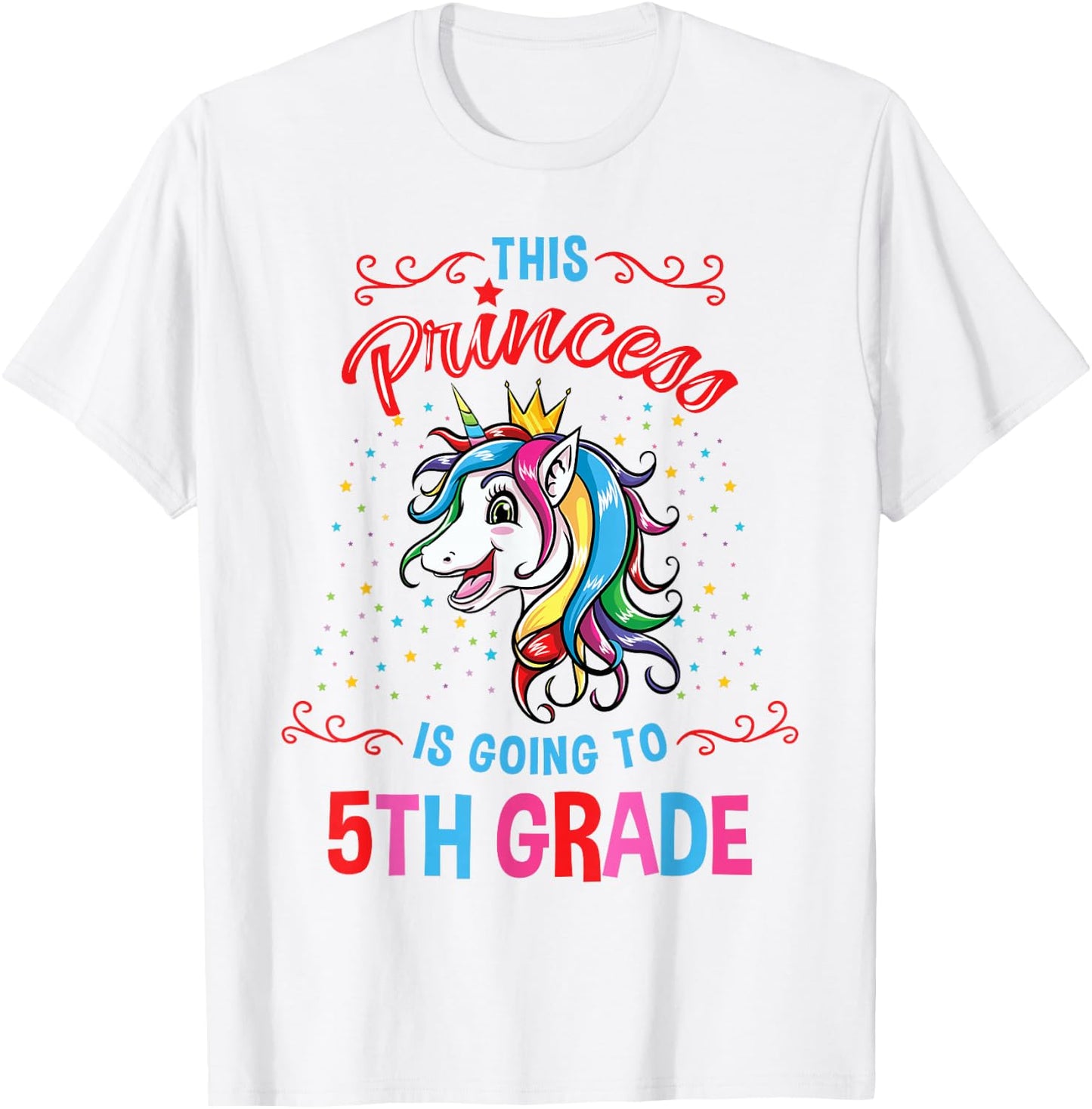 This Princess is Going to 5th Grade Back to School Girl T-Shirt - T-Shirt | White