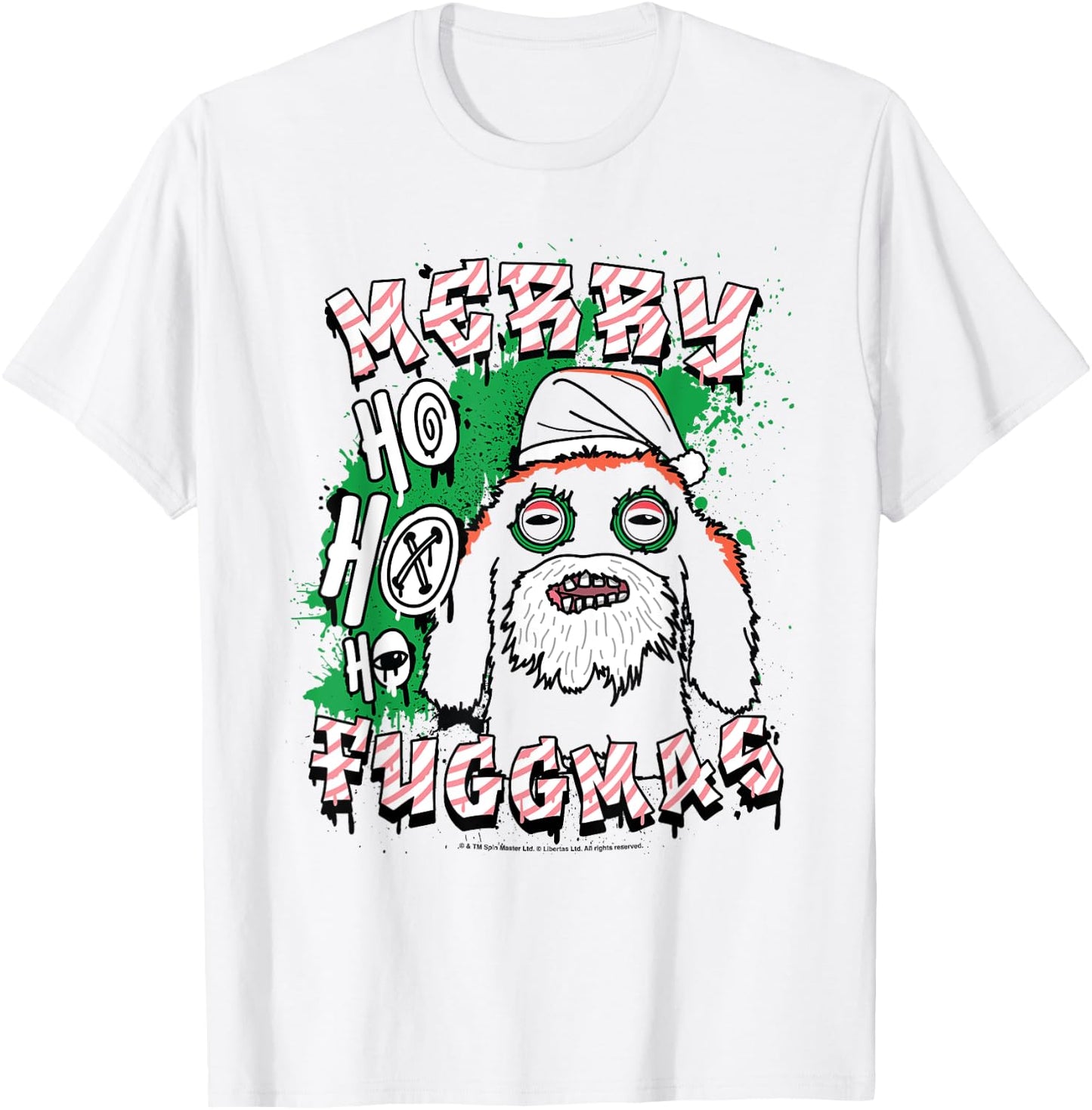 Fuggler Christmas Ho Ho Ho Merry Fuggmas Festive Fugg T-Shirt - T-Shirt | White