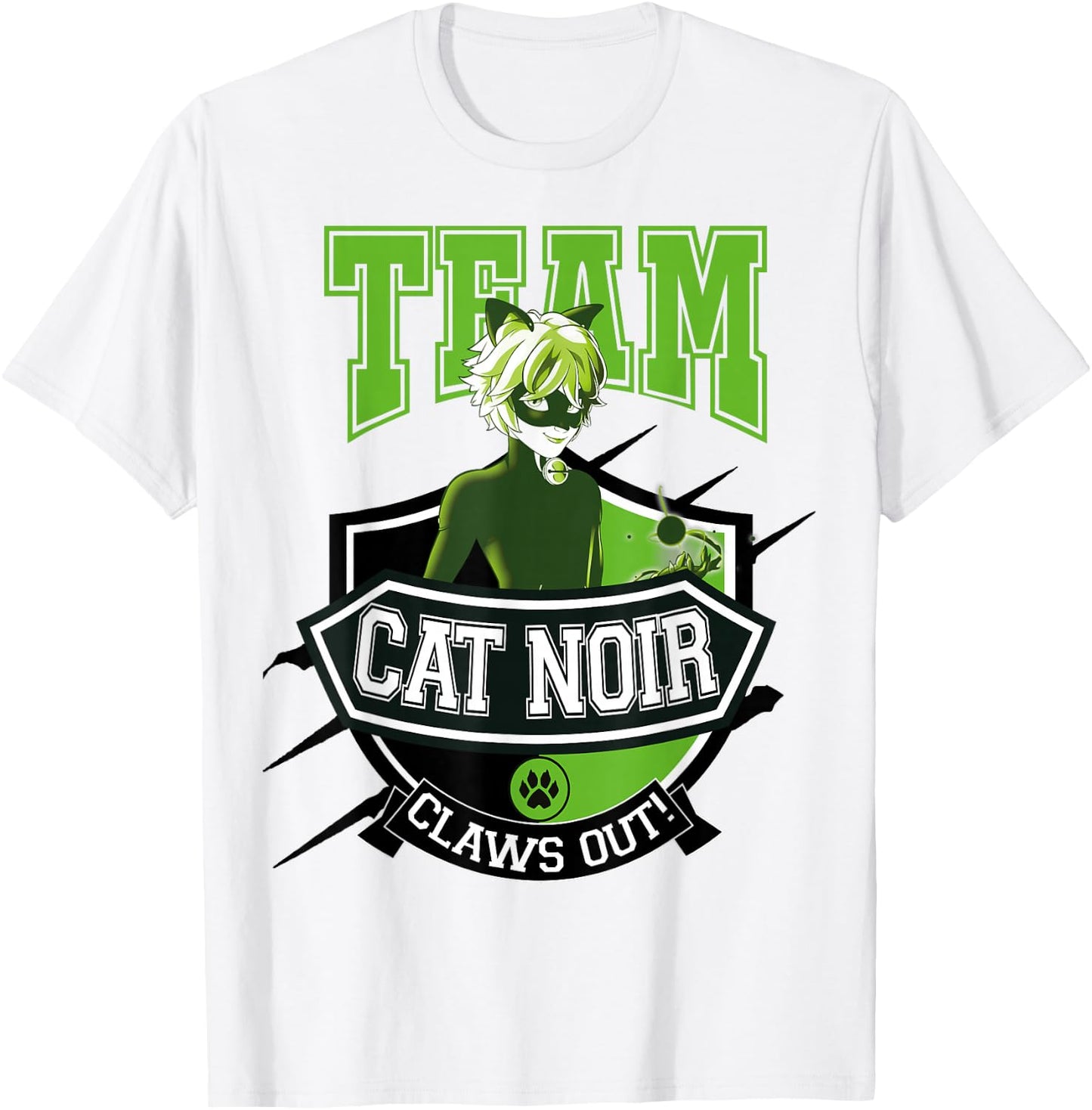 Miraculous Ladybug - Team Cat Noir T-Shirt - T-Shirt | White