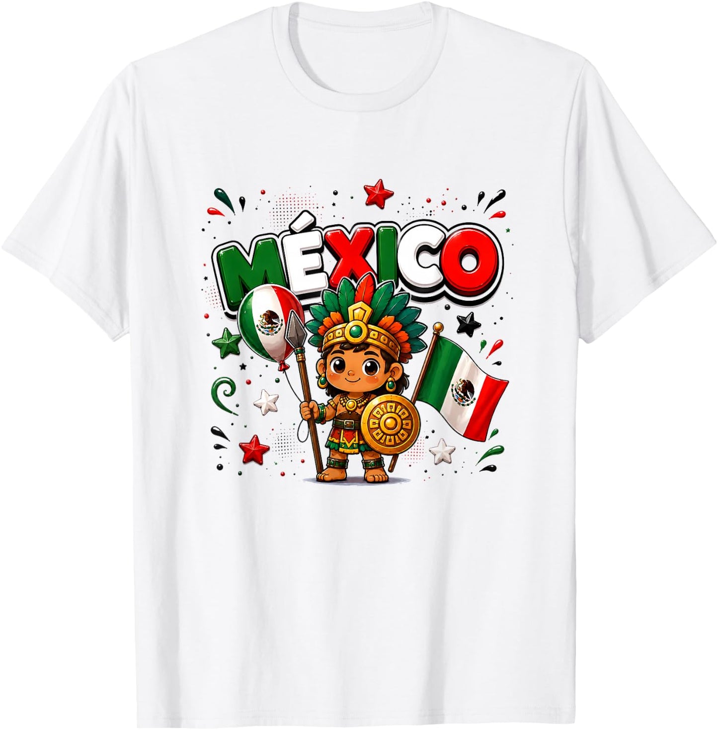 Drapeau du Mexique, Carte Mexicaine pour Enfants et Filles T-Shirt - T-Shirt | White