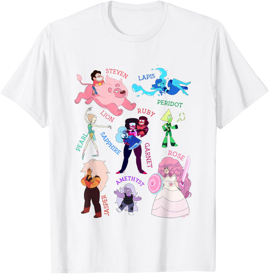 Steven Universe Earthbound Gems Collage T-Shirt - T-Shirt | White