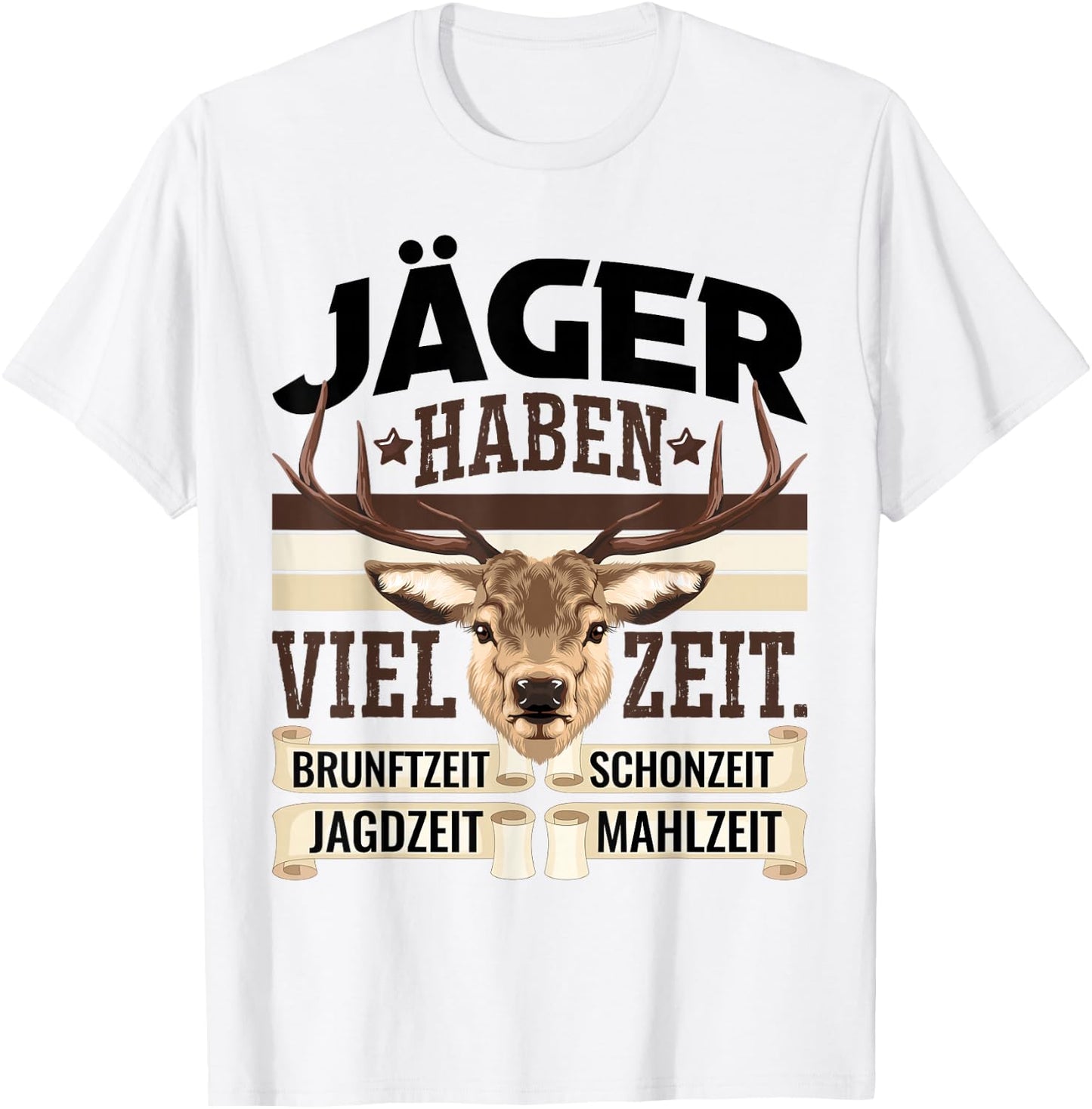 Jäger Haben Viel Zeit Spruch Geschenk für Jäger Spruch Männer T-Shirt - T-Shirt | White
