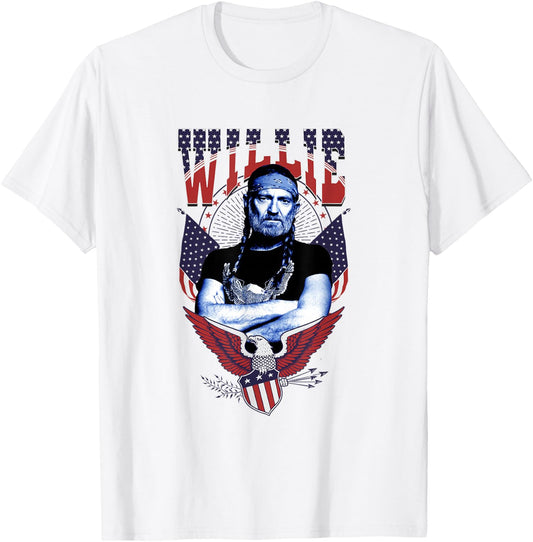 Offizielles Willie Nelson Eagle T-Shirt - T-Shirt | White