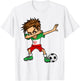 Dabbing Boy Iran Soccer Jersey Iranian Flag T-Shirt - T-Shirt | White