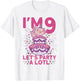 I'm 9 bday Axolotl party cute 9th Birthday Kids Axolotl T-Shirt - T-Shirt | White