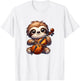 Cute Sloth Playing Cello Kids Boys Girls Kawaii Sloth Lover T-Shirt - T-Shirt | White