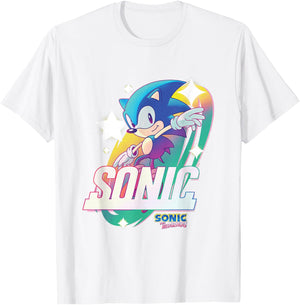 Sonic The Hedgehog Sonic Sparkle Dash Vintage T-Shirt - T-Shirt | White