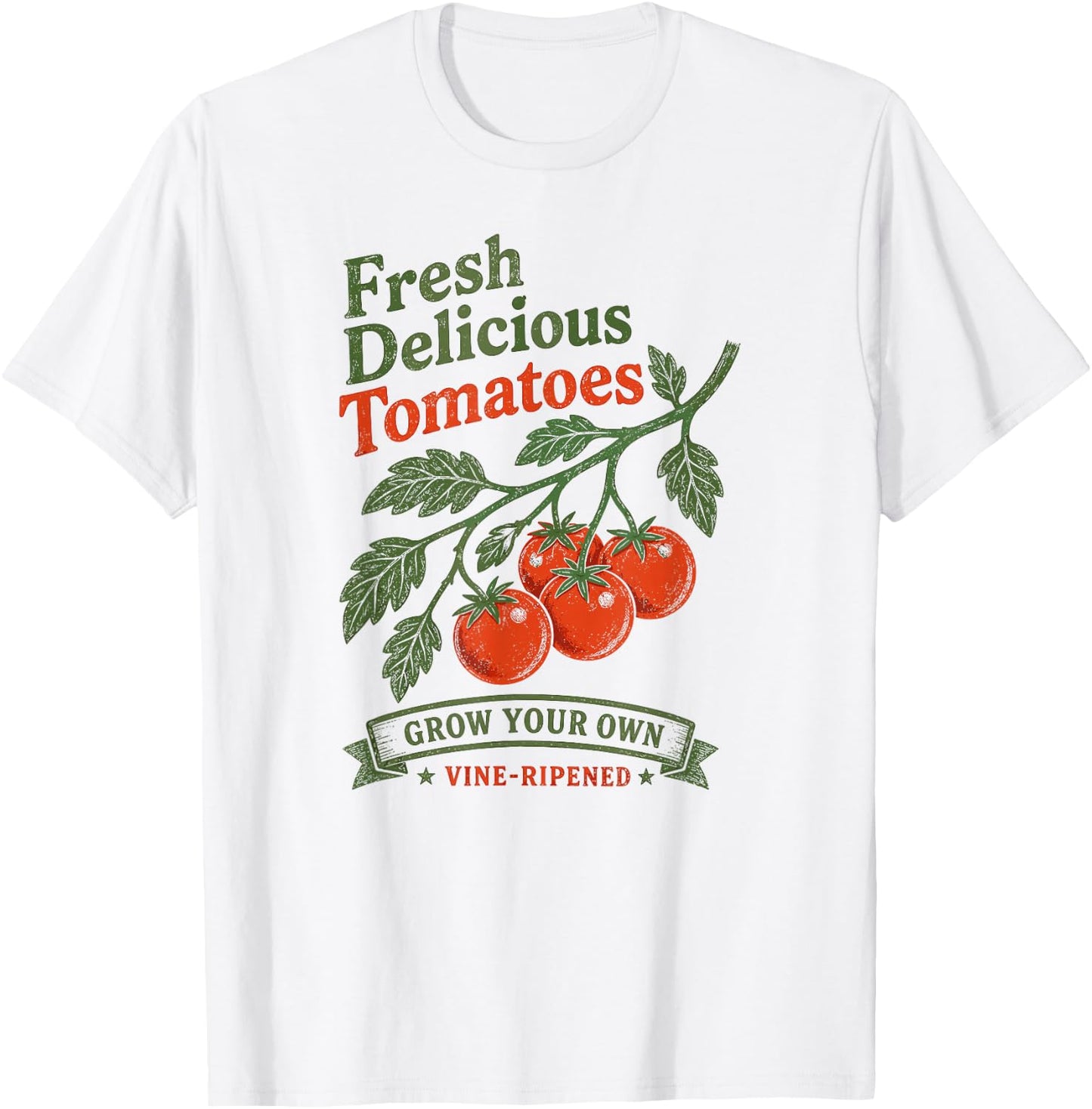 Fresh Delicious Tomatoes Vintage Garden Tomato Lover T-Shirt - T-Shirt | White