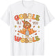 Gobble till you Wobble Kids Outfit Toddler Thanksgiving T-Shirt - T-Shirt | White