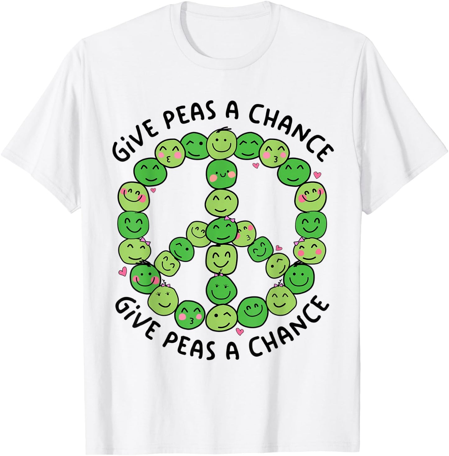 Give Peas A Chance T-Shirt - T-Shirt | White