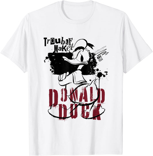 Donald Duck Trouble Maker T-Shirt - T-Shirt | White