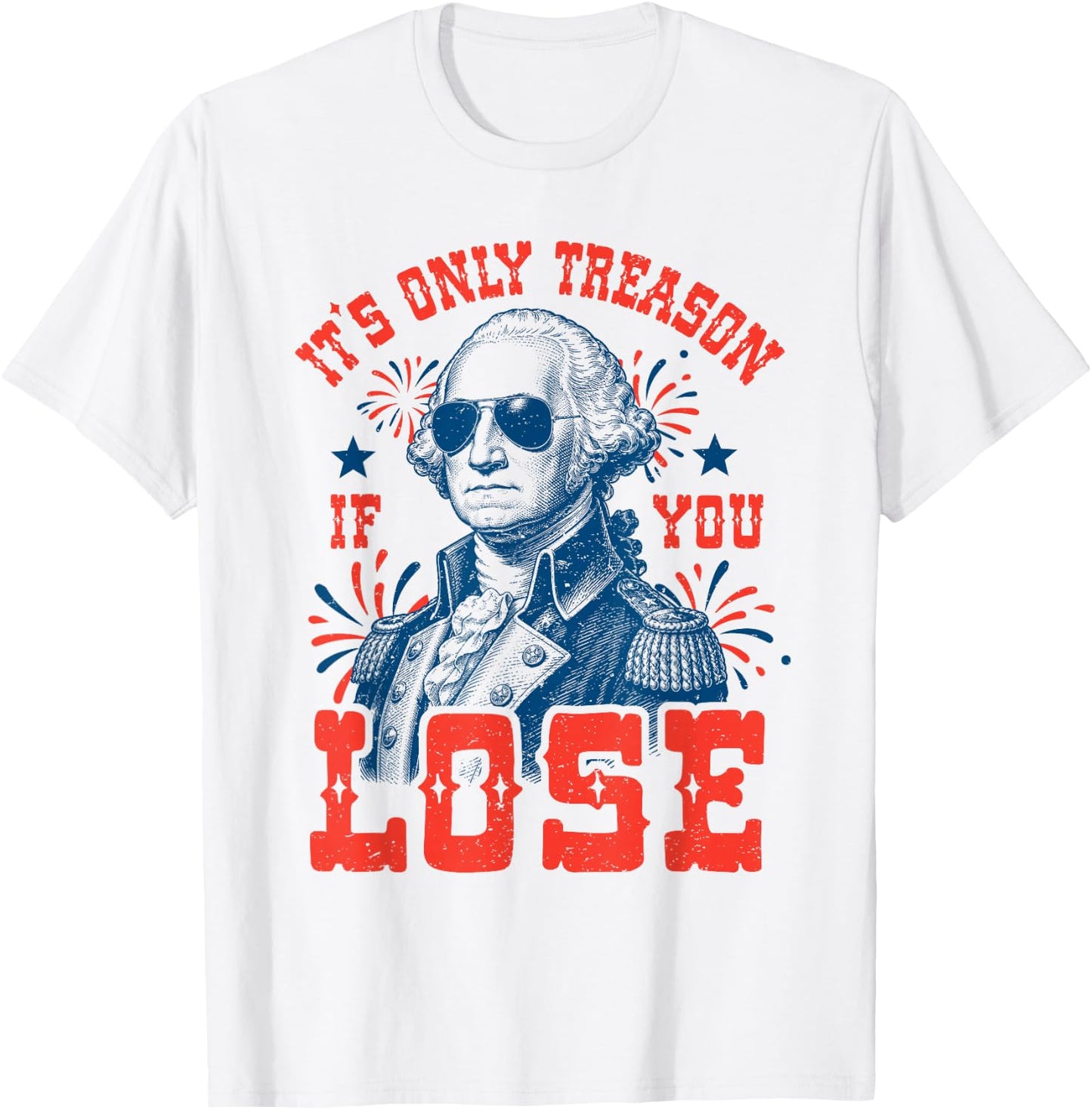Funny George Washington Patriotic Meme 4th of July Humor T-Shirt - T-Shirt | White
