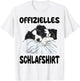 Funny Border Collie Dog Official Sleep Shirt , White T-Shirt - T-Shirt | White