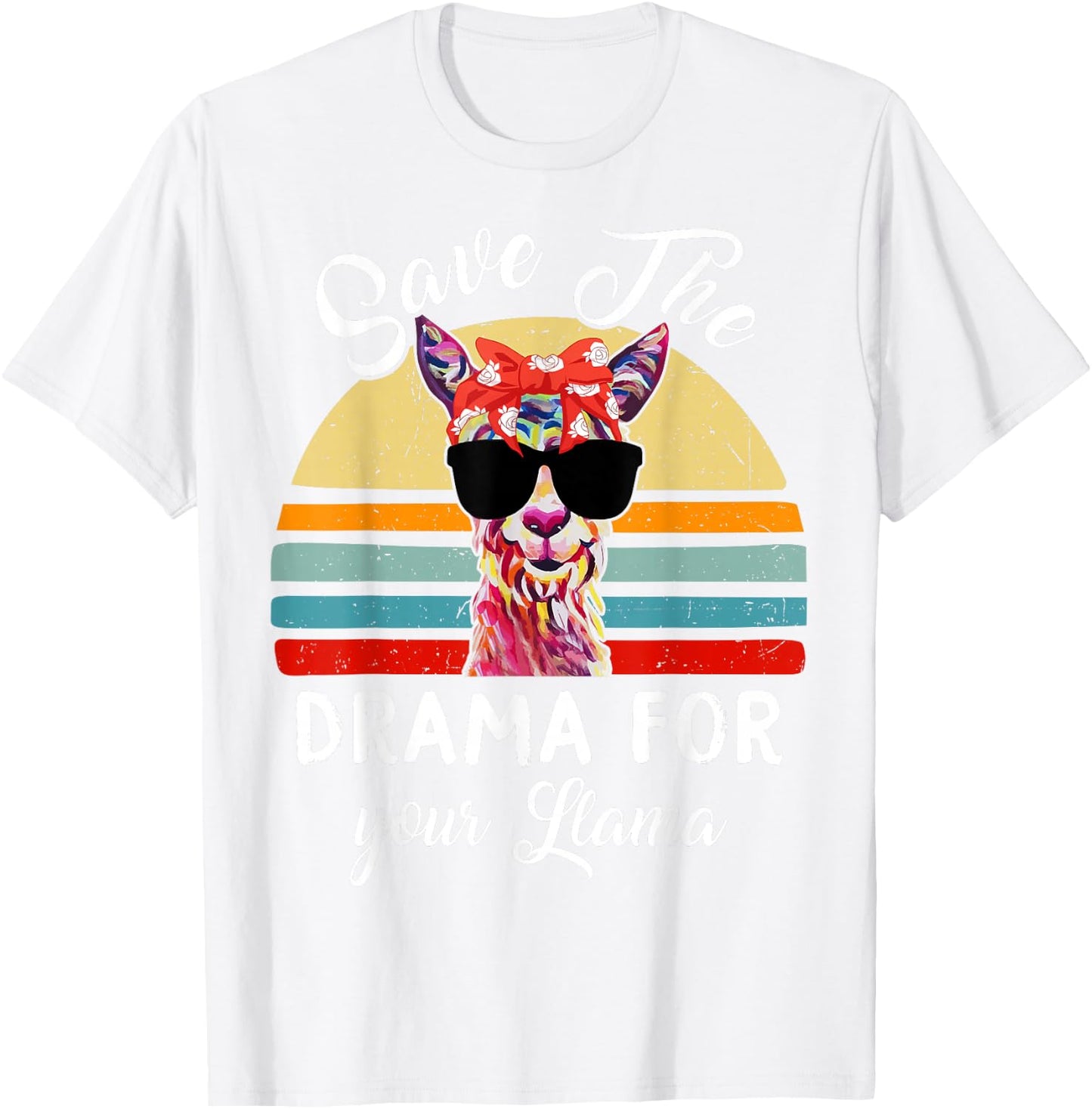 Llama-Shirt Save Drama For Your Llama Mama Mother Day Women T-Shirt - T-Shirt | White