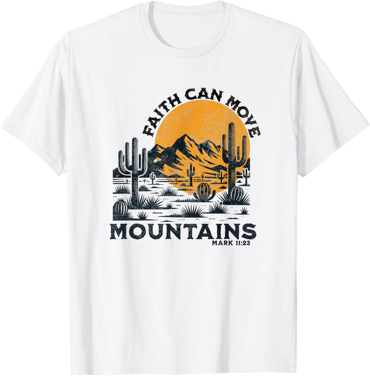 Boho Christian Bible Verse Trendy Cactus Desert Jesus Faith T-Shirt - T-Shirt | White