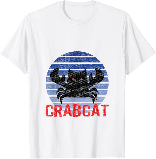 Fear the Crabcat - Funny Cryptid Cryptozoology Vintage Men Women Kids T-Shirt - T-Shirt | White