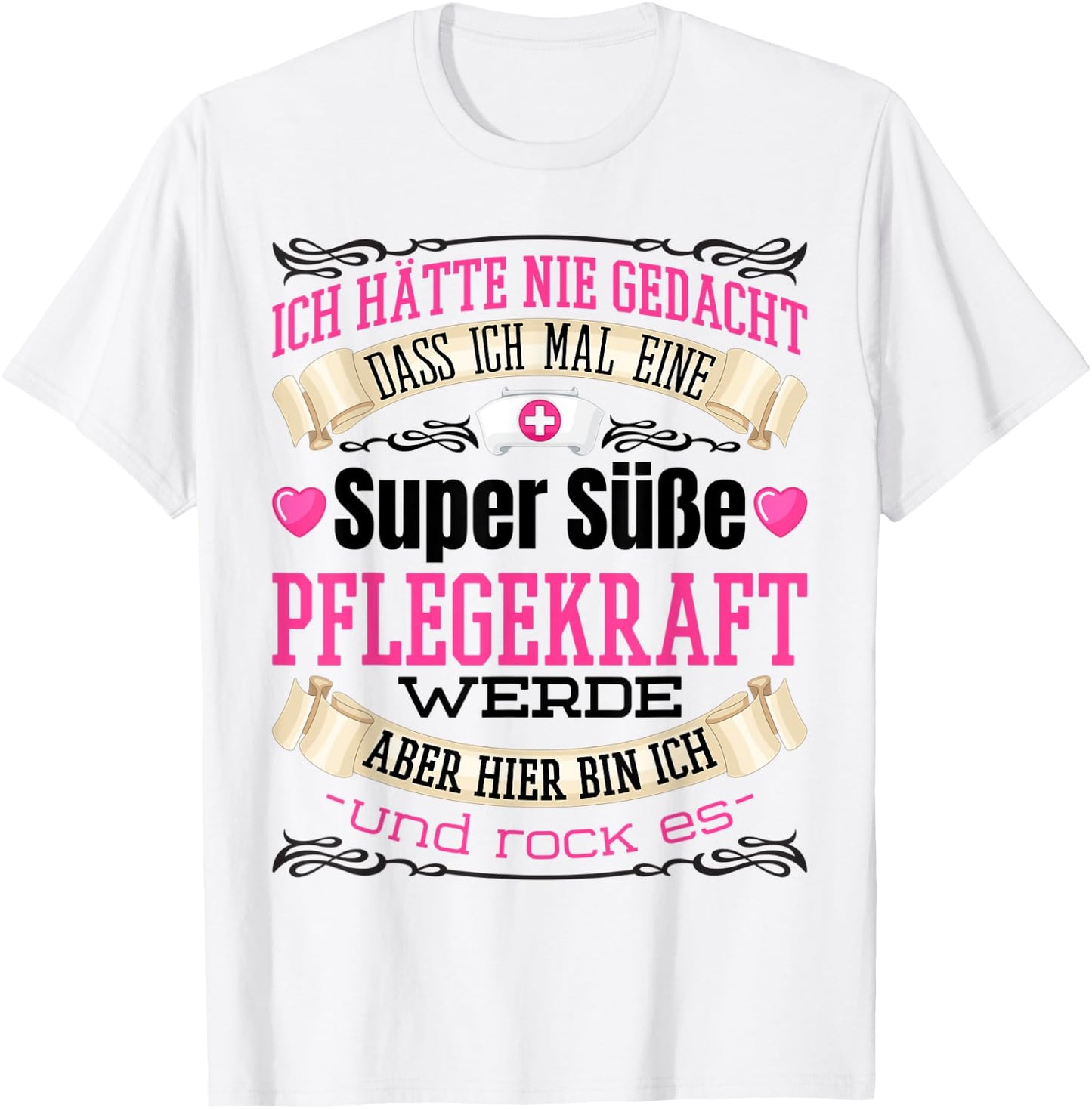 Pflegekraft Spruch Geschenk Altenpflegerin Frauen Geschenkid T-Shirt - T-Shirt | White