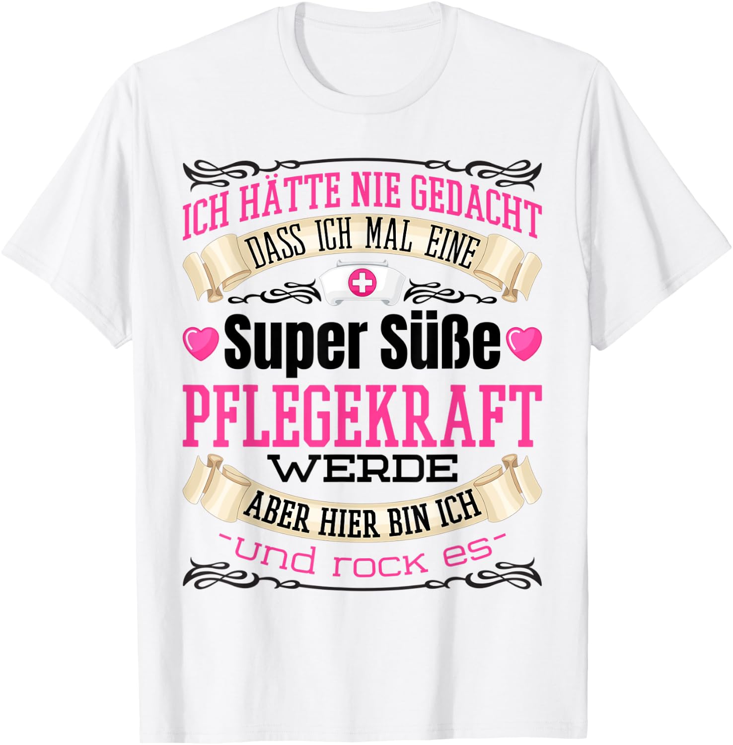 Pflegekraft Spruch Geschenk Altenpflegerin Frauen Geschenkid T-Shirt - T-Shirt | White