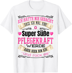 Pflegekraft Spruch Geschenk Altenpflegerin Frauen Geschenkid T-Shirt - T-Shirt | White