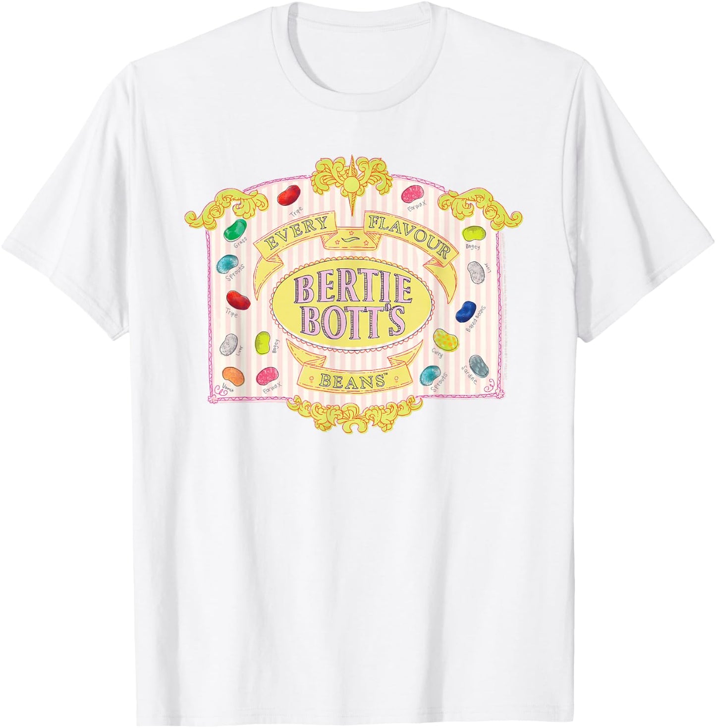 Harry Potter Bertie Bott's Every Flavour Beans T-Shirt - T-Shirt | White