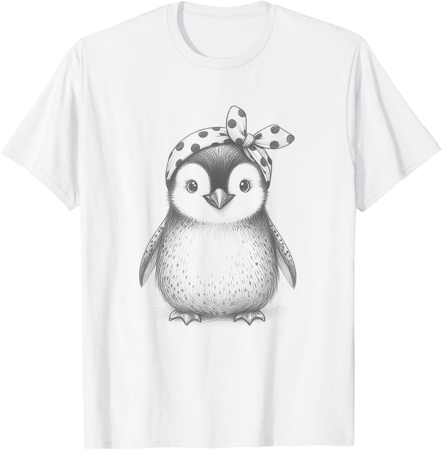 Cute Penguin Lover Design And Girls T-Shirt - T-Shirt | White