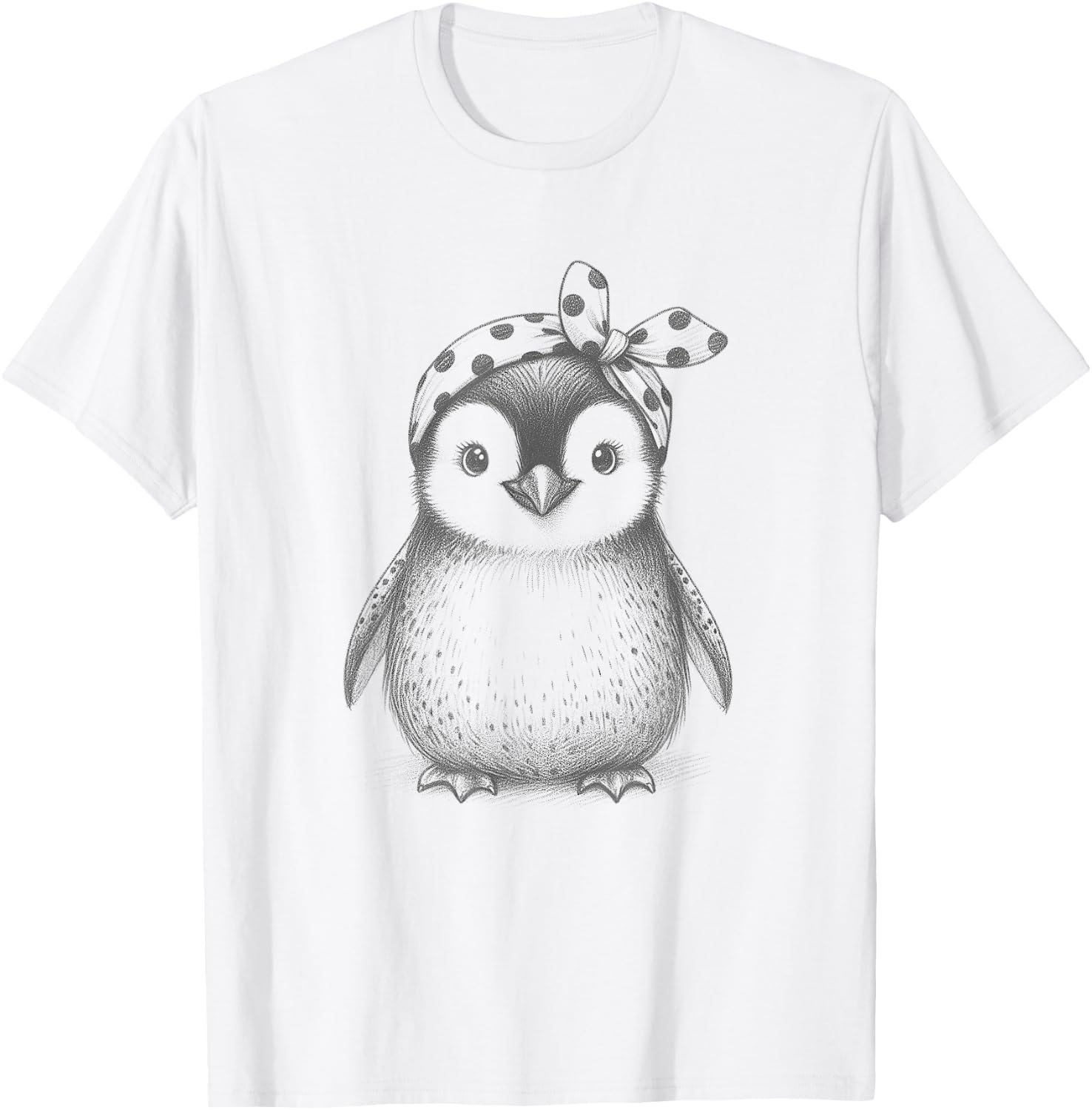 Cute Penguin Lover Design And Girls T-Shirt - T-Shirt | White