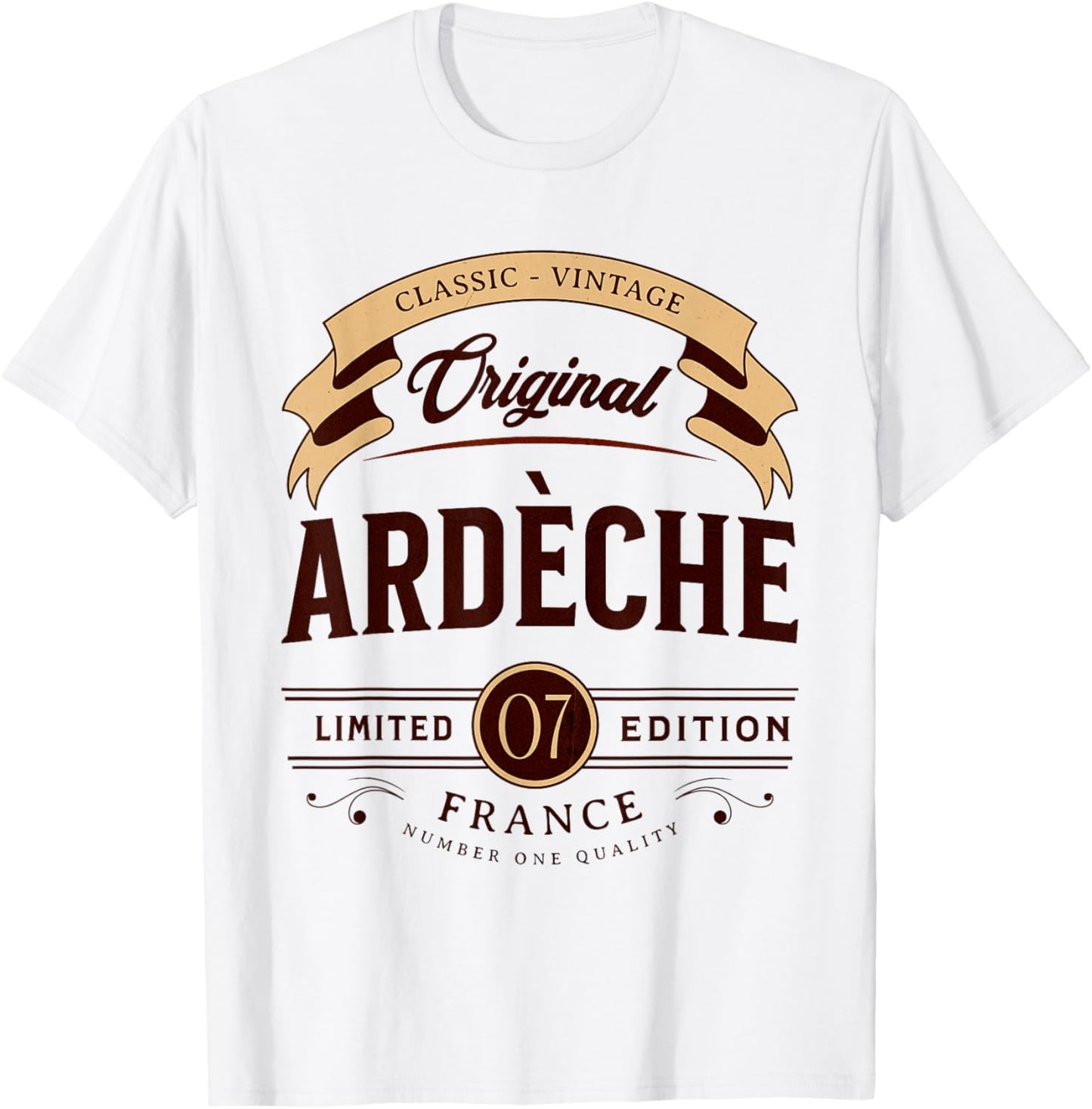 Vintage Ardèche France , grey, S T-Shirt - T-Shirt | White