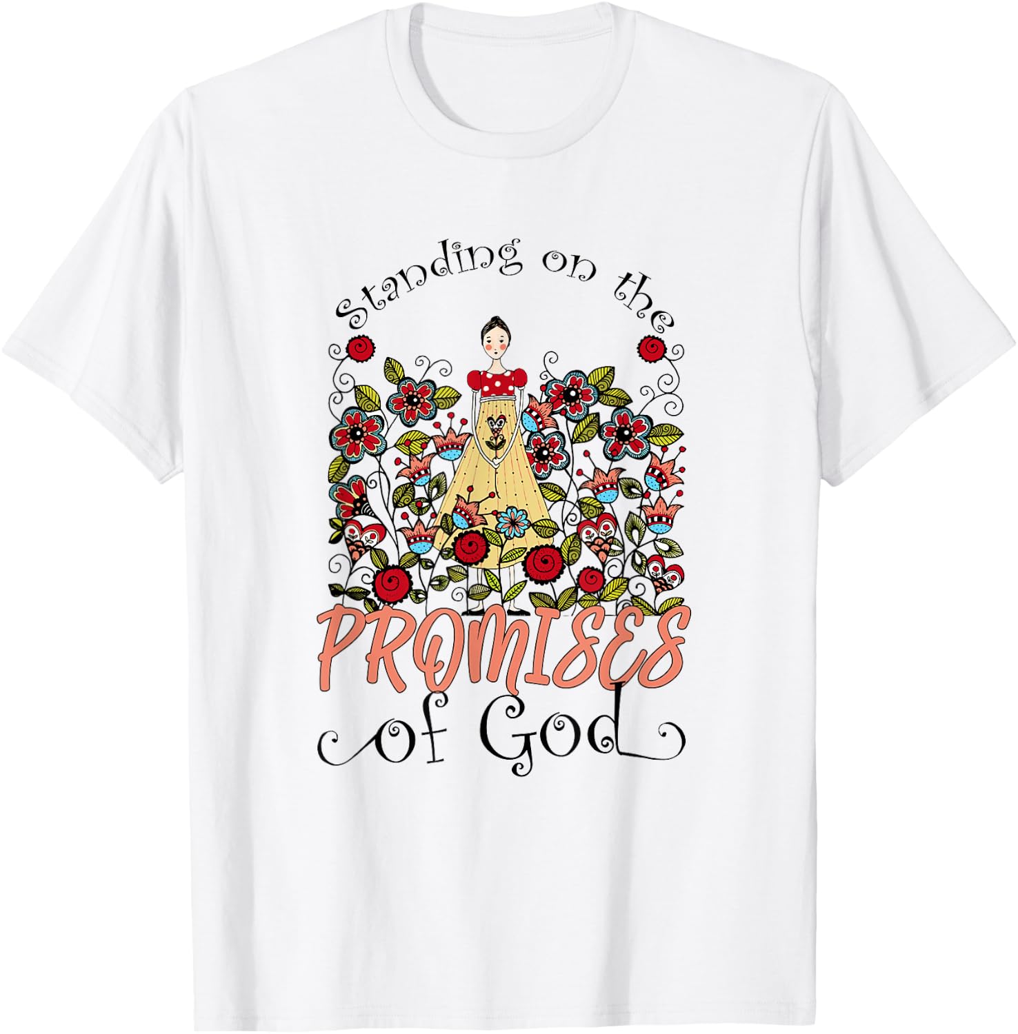 Standing On The Promises Of God Christian Faith Jesus God T-Shirt - T-Shirt | White