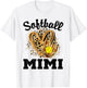 Softball Mimi Leopard Heart Grandma T-Shirt - T-Shirt | White