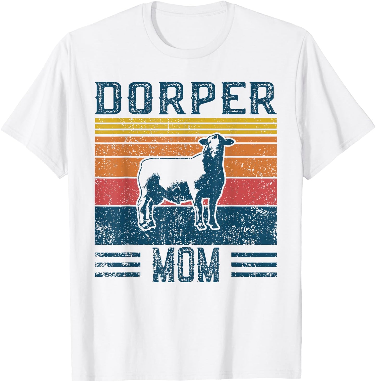 Best Sheep Mother - Vintage Dorper Sheep T-Shirt - T-Shirt | White