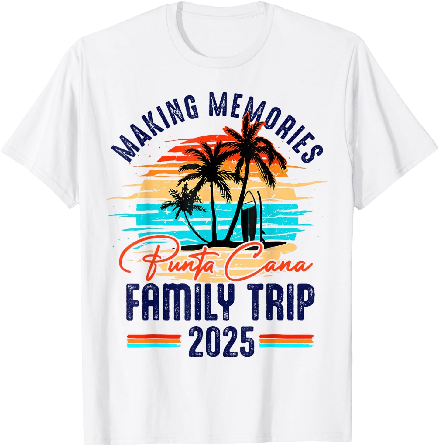 Family Punta Cana Vacation 2025 Summer Vacation Matching T-Shirt - T-Shirt | White