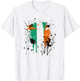 Paintsplash Irish Flag Shirt Ireland Flag Clover Eire , Green T-Shirt - T-Shirt | White
