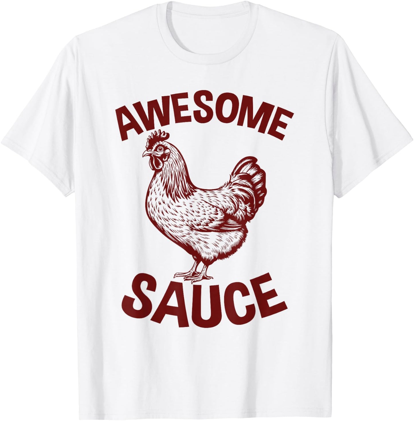 Awesome Sauces Rooster Sriracha Apparel Hot T-Shirt - T-Shirt | White