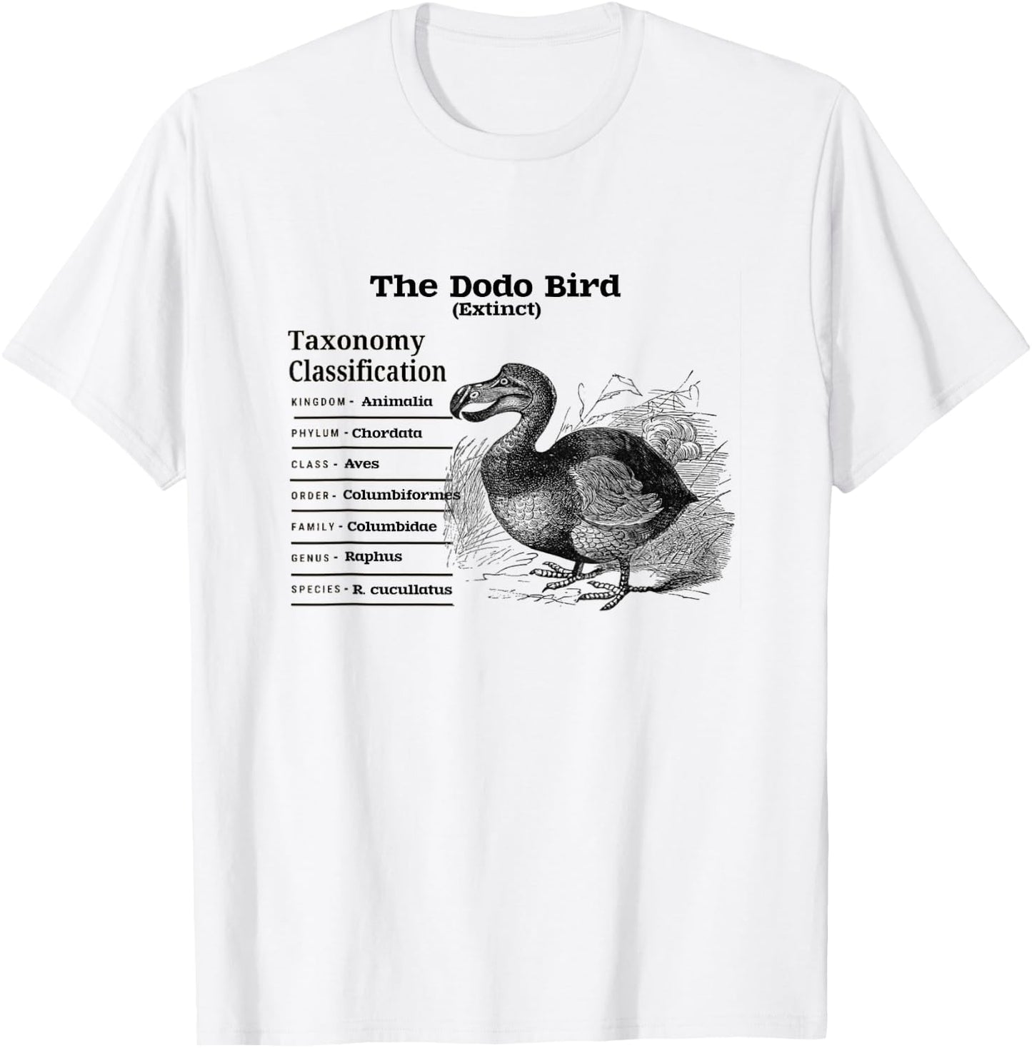 The Dodo Bird Taxonomy Classification T-Shirt - T-Shirt | White