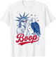 Boop Eagle Vintage USA Retro 4th July Statue of Liberty T-Shirt - T-Shirt | White