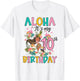 Aloha It's My 10th Birthday Hawaii Girls Flamingo 10 Yrs Old T-Shirt - T-Shirt | White