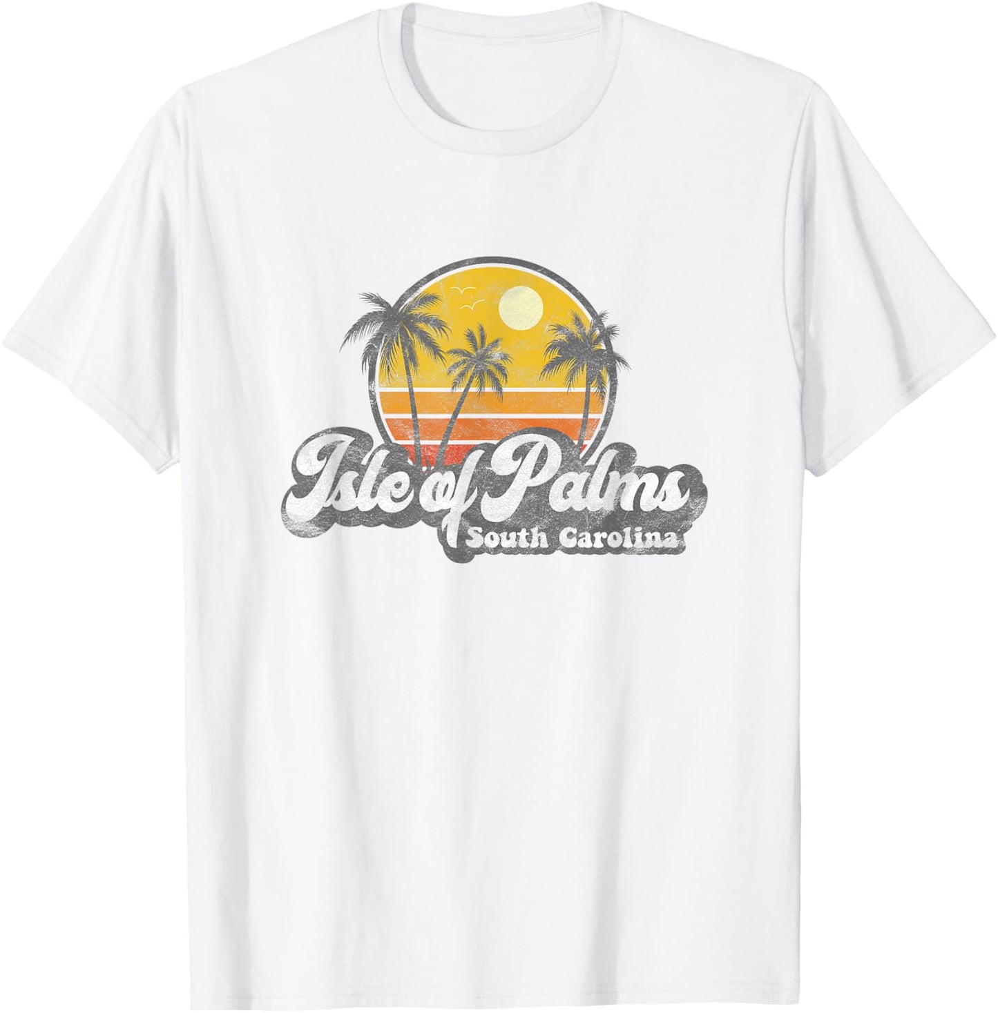 Isle of Palms SC Retro Surfer T-Shirt - T-Shirt | White