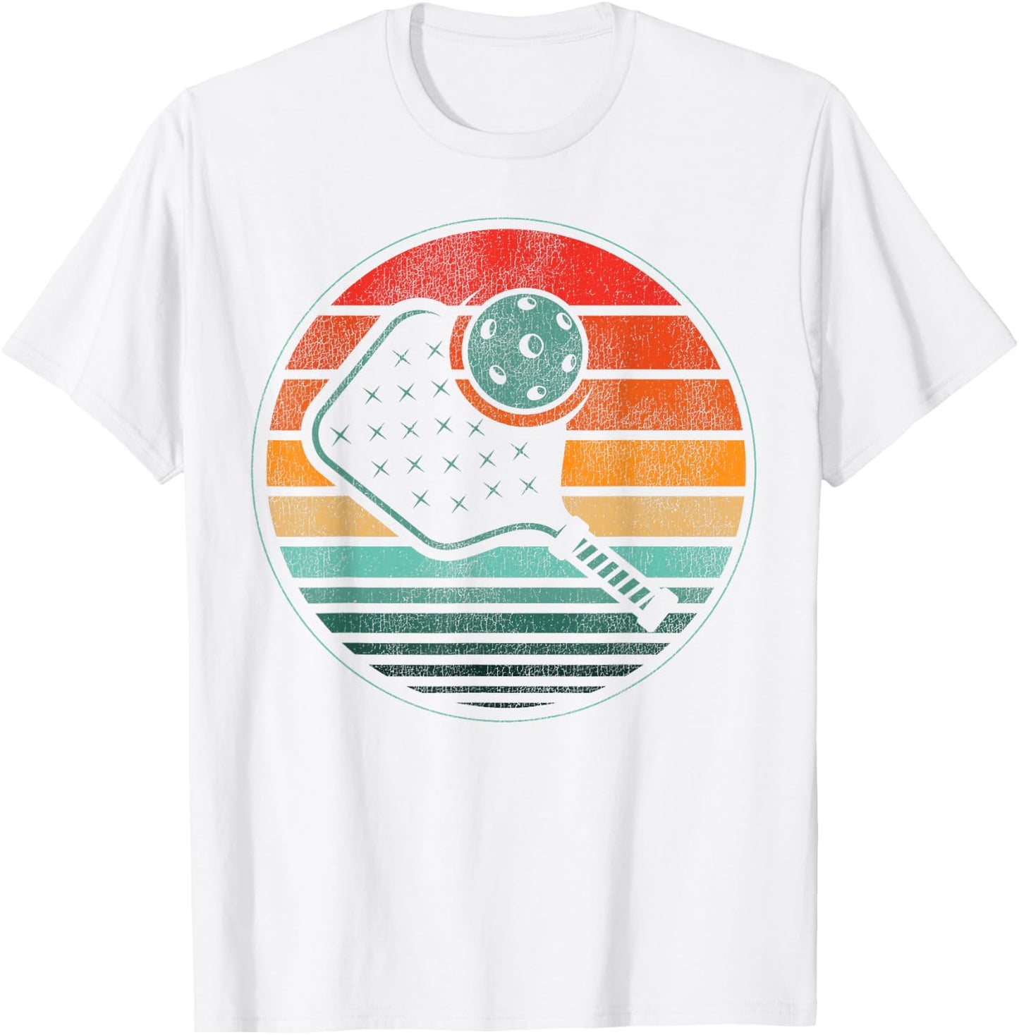 Pickleball Retro Vintage T-Shirt - T-Shirt | White