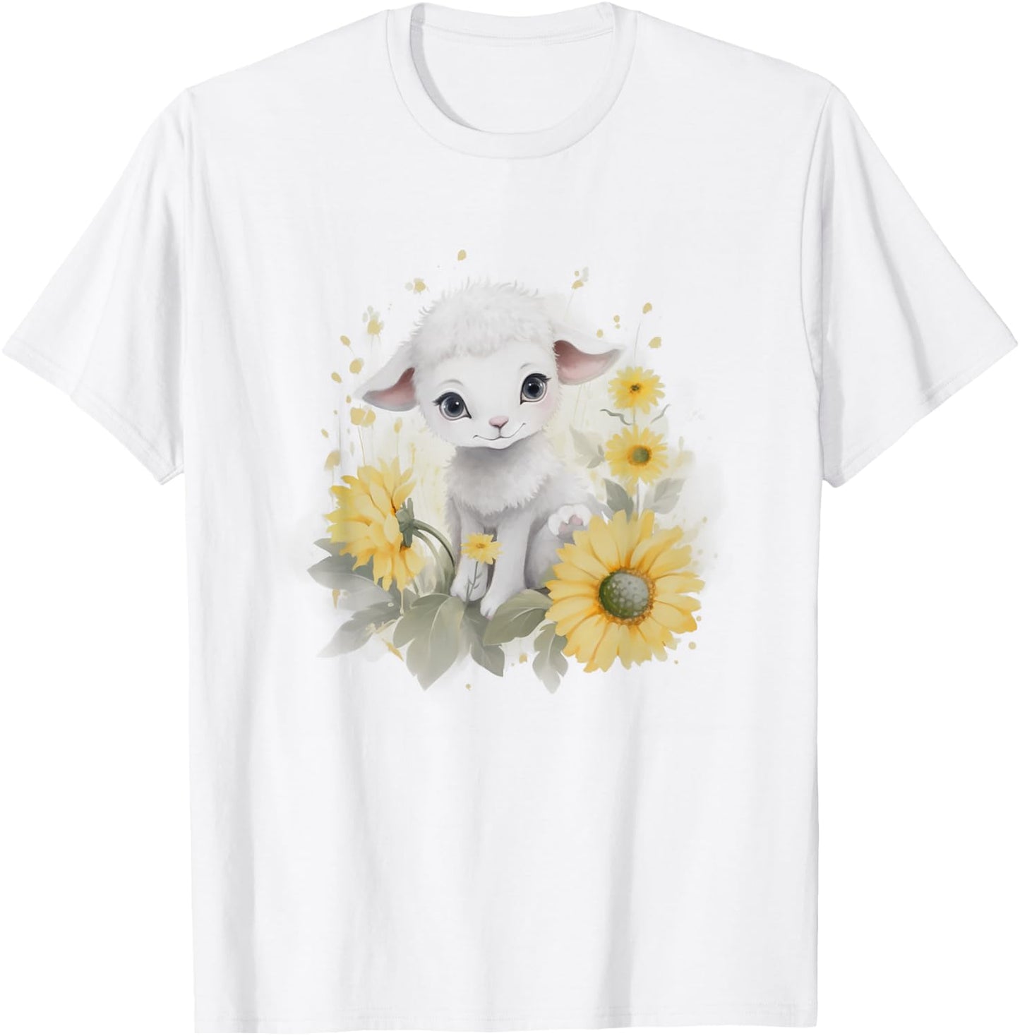 Beautiful baby animal animals - sheep baby sheep, baby lamb T-Shirt - T-Shirt | White