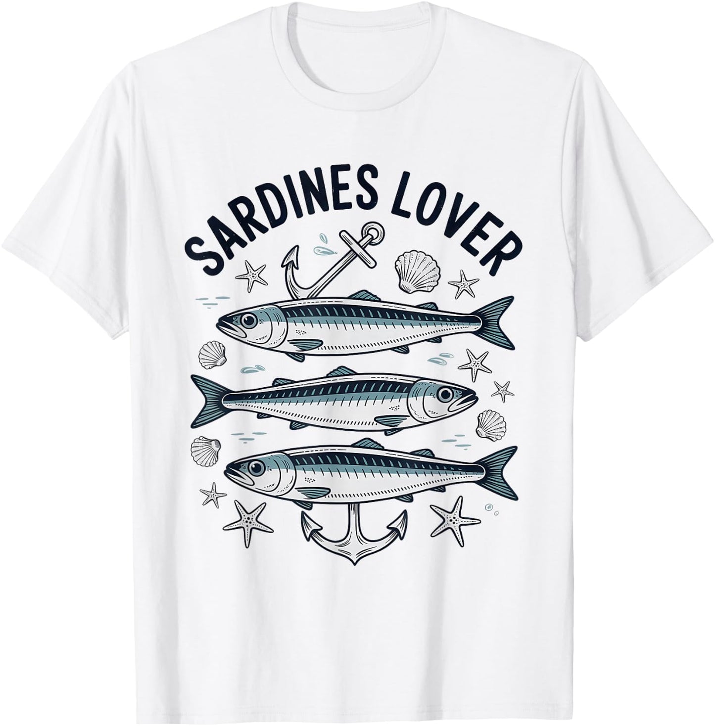 Adore Sardines Fish Sea T-Shirt - T-Shirt | White