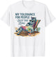 Funny Zebra My Tolerance for People Lasts This Long T-Shirt - T-Shirt | White
