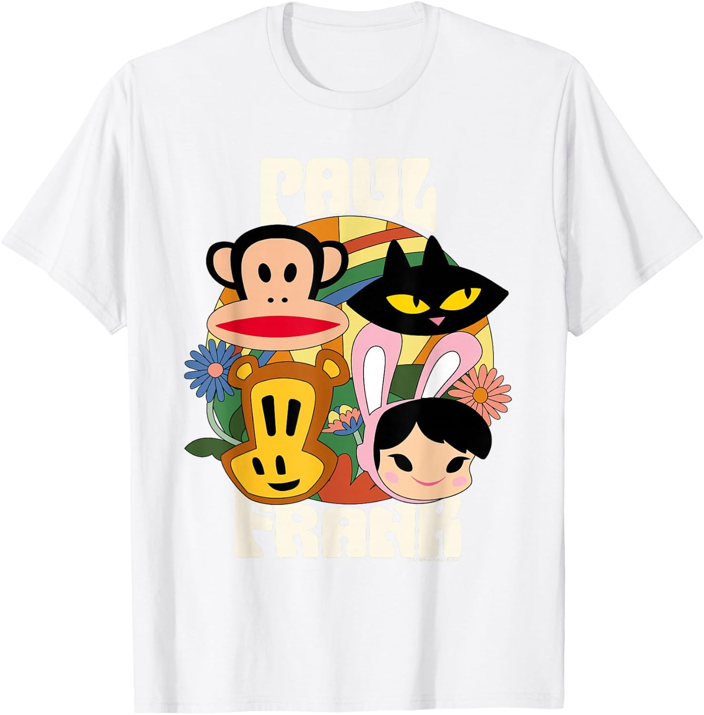 Paul Frank Julius Mika Cat Clancy & Bunny Girl T-Shirt - T-Shirt | White