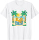 Garfield Chillin' at the Beach Summertime Cartoon Cat T-Shirt - T-Shirt | White