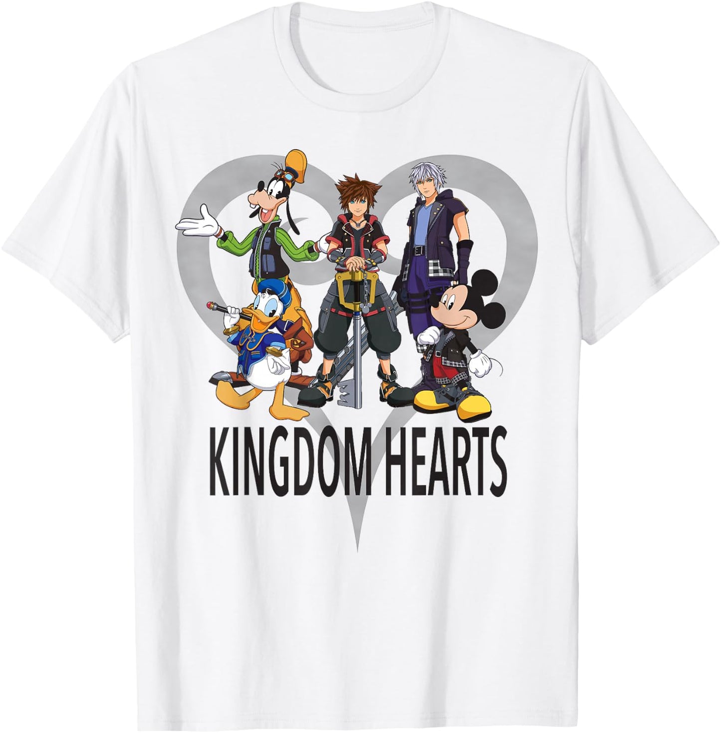 Disney Kingdom Hearts Group Shot Symbol T-Shirt - T-Shirt | White