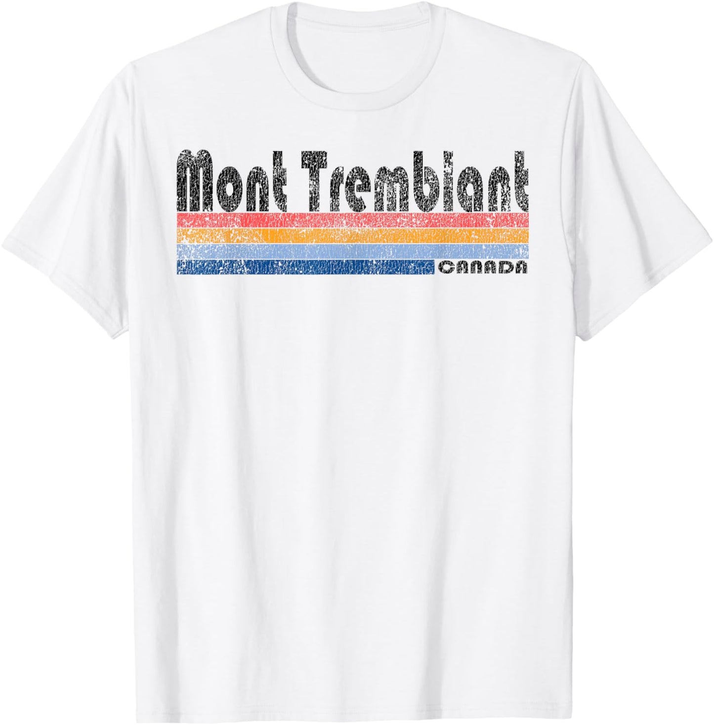 Vintage 1980s Style Mont Tremblant Canada T-Shirt - T-Shirt | White