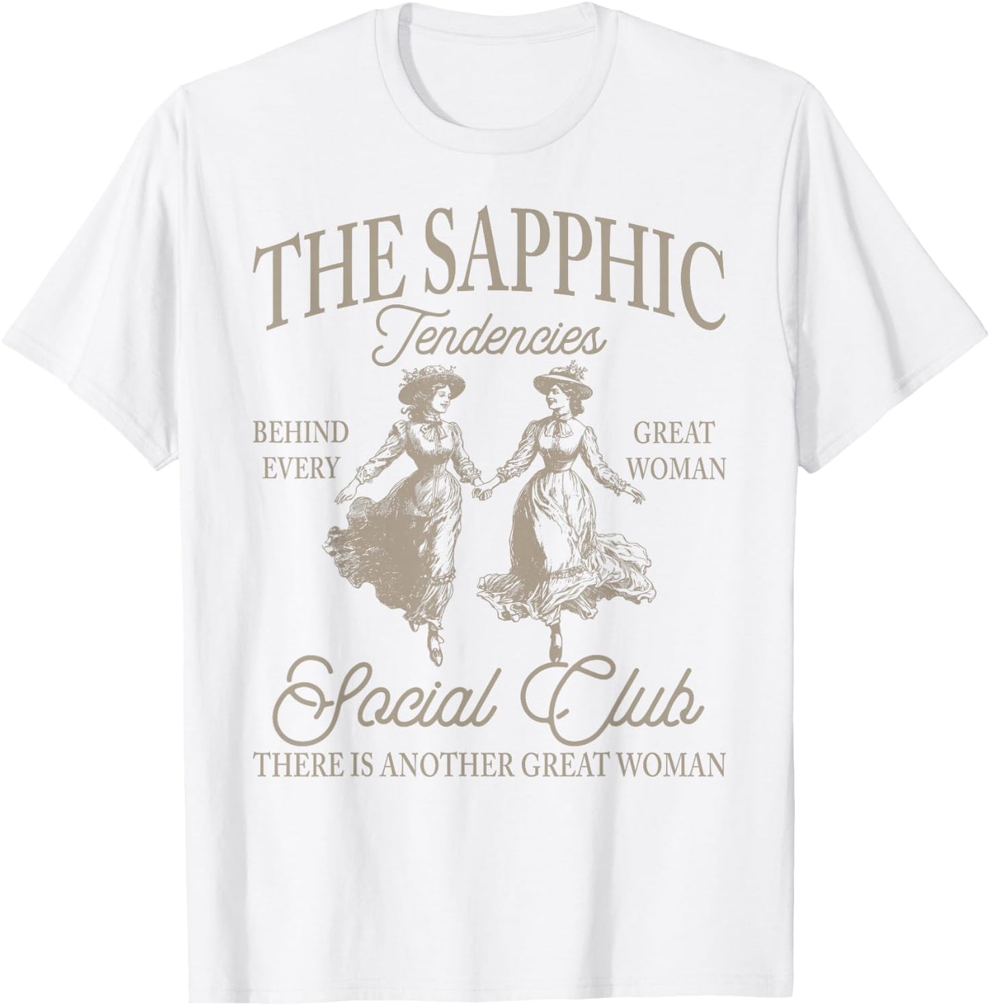 Behind Every Great Woman Aesthetic T-Shirt - T-Shirt | White