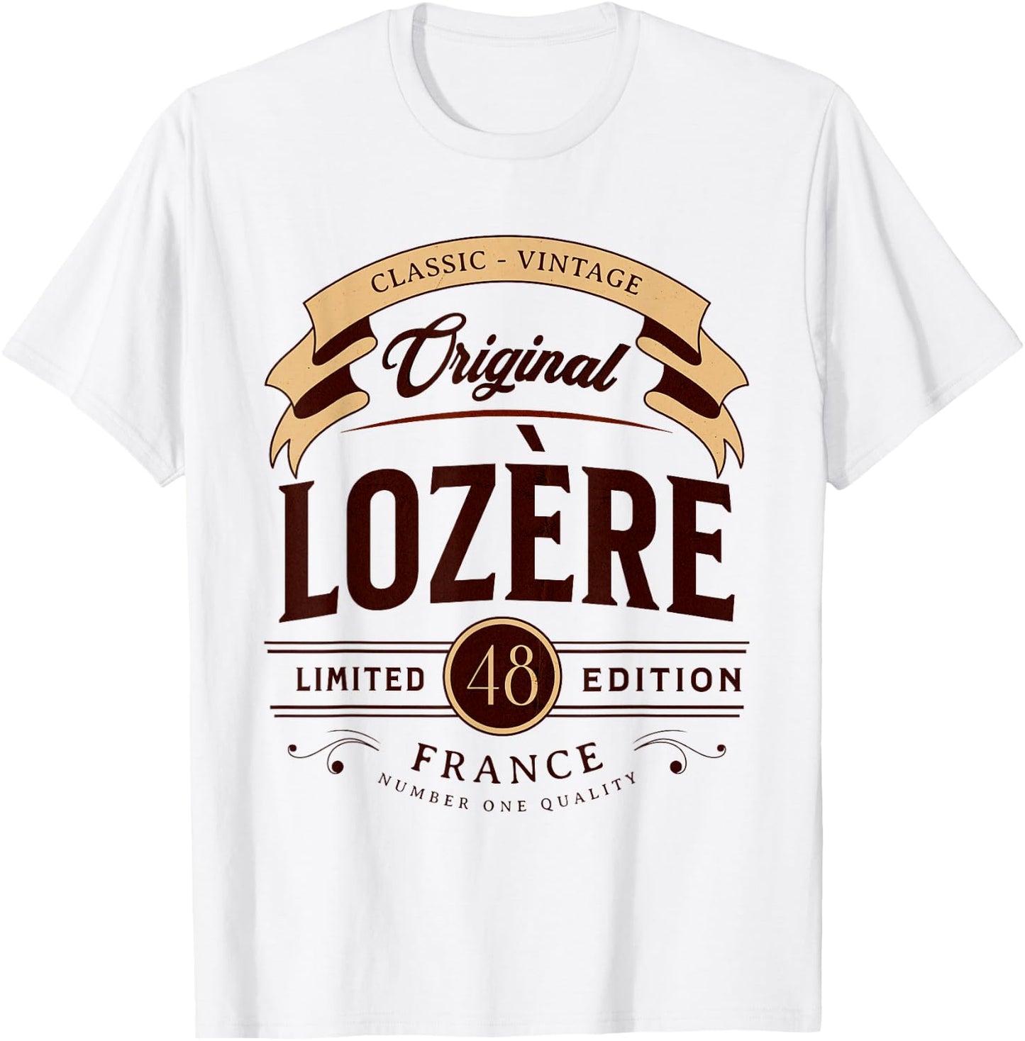 Vintage Lozère France , grey, S T-Shirt - T-Shirt | White